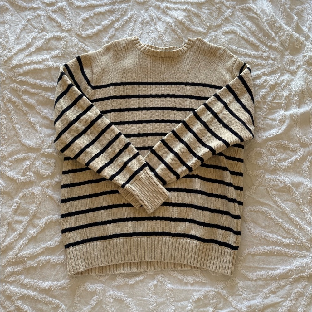 Brianna Cotton Thin Stripe Sweater